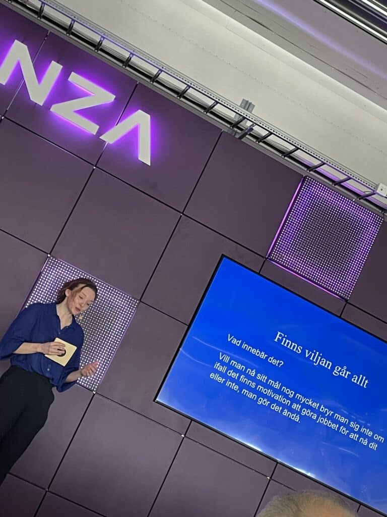 Linn Gestblom held an inspiring speech